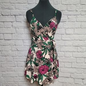 Candie's Floral Wrap Skort Romper - Size Small